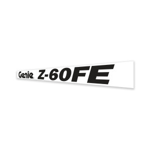 Genie Lift Part # 1305111GT - DECAL, COSMETIC, GENIE Z-60 FE, BLUE, EA