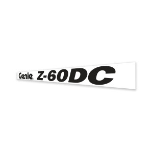 Genie Lift Part # 1305106GT - DECAL, COSMETIC, GENIE Z-60 DC,BLUE, EA