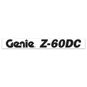 Genie Lift Part # 1305106GT - DECAL, COSMETIC, GENIE Z-60 DC,BLUE, EA