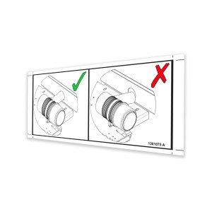 Genie Lift Part # 1301075GT - DECAL, CENTER THE RAW AIR HOSE, EA