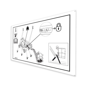 Genie Lift Part # 1299756GT - DECAL,TRANSPORT/LIFT DIAGRAM, Z-40, EA