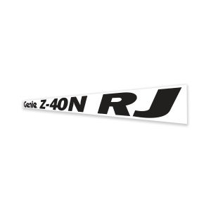 Genie Lift Part # 1299753GT - DECAL,GENIE Z40/23NRJ, WHITE, EA