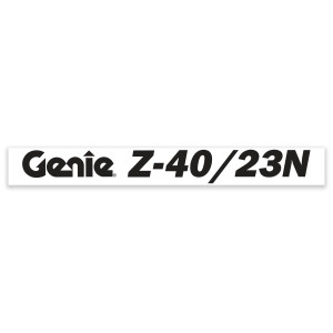 Genie Lift Part # 1299752GT - DECAL,GENIE Z40/23N, BLACK, EA