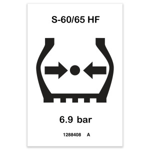 Genie Lift Part # 1288408GT - DECAL,TIRE SEALANT,3.25 X 7.5, EA