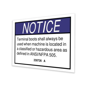 Genie Lift Part # 230726GT - DECAL,NOTICE-USE TERM BOOTS, EA