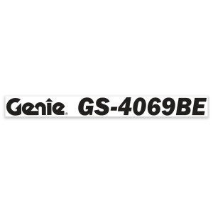 Genie Lift Part # 1258457GT - DECAL,COSMETIC GENIE, BLK, GS-4069BE, EA