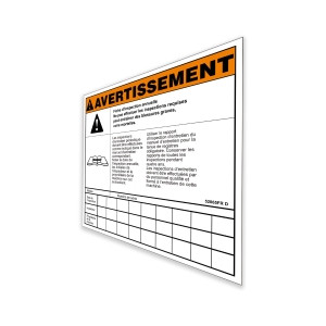 Genie Lift Part # 52865FRGT - DECAL,ANNUAL INSP, EA