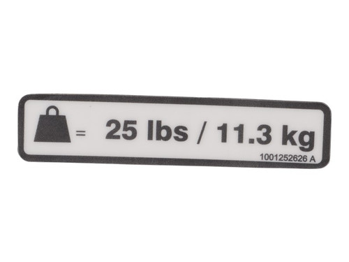 JLG Part # 1001252626 | DECAL,ACCY WT, EA