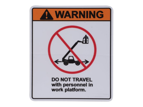 JLG Part # 1001260880 | DECAL,DO NOT TRAVEL, EA
