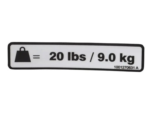 JLG Part # 1001270631 | DECAL,ACCY WT, EA