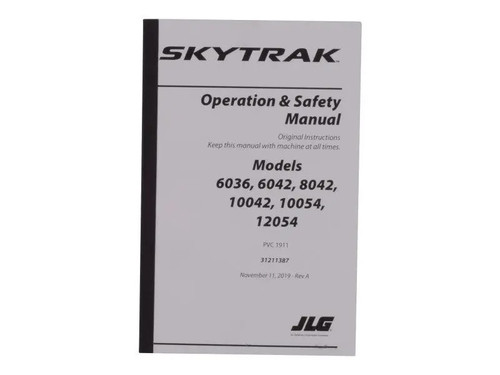 JLG Part # 31211387 | MANUAL,OPS,6036-10054_ENGLISH, EA