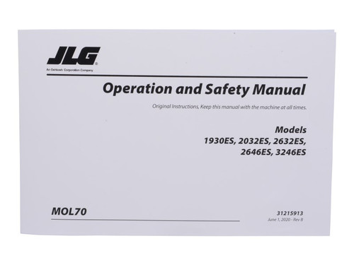 JLG Part # 31215913 | MANUAL,OPS_ES MOL, EA