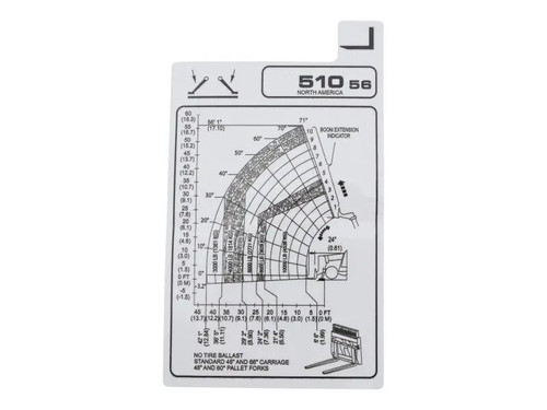 JLG Part # 70047066 | DECAL,LOAD CHART, EA