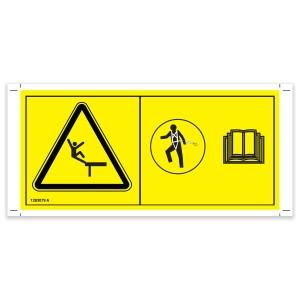 Genie Lift Part # 1283079GT - DECAL, FALL HAZARD, SYM, EA