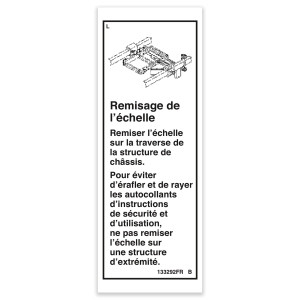 Genie Lift Part # 133292FRGT - DECAL,LABEL,LADDER STORAGE, EA