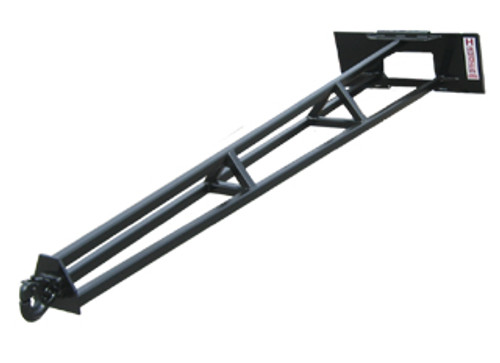 This jib is equipped with a pintle hitch for easy attachment to your skid-steer loader, and features a built-in 15 degree angle for maximum roll back. With its rugged construction and heavy-duty design, the Haugen MSTJ 6- 2000 lbs. Capacity, 6 Feet Length Truss Jibs for Skid Steer is built to last.