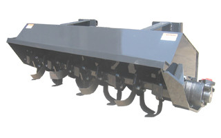 The Haugen HST 76 - 76 inches Tilling Width, 87 inches Overall Width, 40 # of Tines for Skid Steer is the perfect tool for preparing garden beds, flower beds, and other areas for planting. 