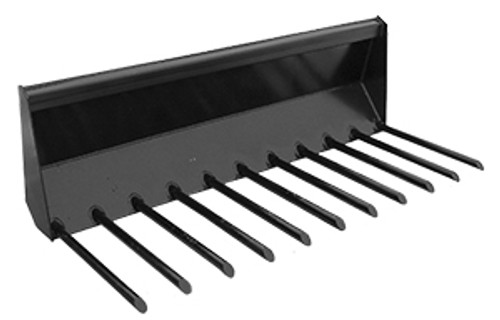 The Haugen MUMF 59 - 9 Tines, 59" Bucket Width, Utility/Manure Fork for Skid Steer is designed to optimize your material handling projects and increase your efficiency, allowing you to get more done in a shorter amount of time.