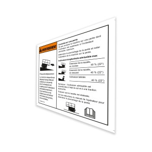 Genie Lift Part # 1305691FRGT - DECAL, FR RUNAWAY HAZ, GS26, EA