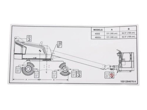 JLG Part # 1001284678 | DECAL,LIFT DIAGRAM, EA