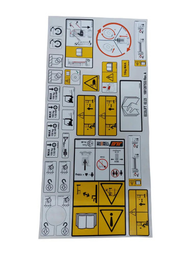 JLG Part # 1001287533 | KIT,DECAL SHEET ECOLIFT, EA