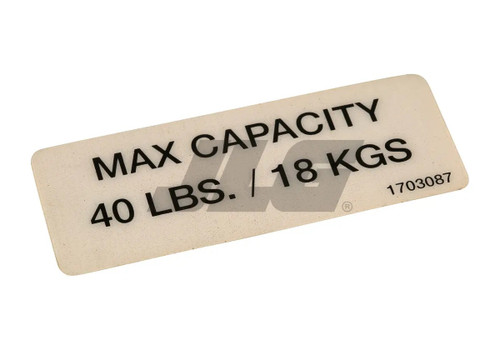 JLG Part # 1703087 | DECAL, CAP CADDY, EA
