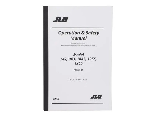 JLG Part # 31211748 | MANUAL,OPS_JLG TMH_PVC2111, EA