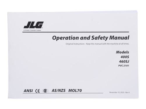 JLG Part # 31215965 | MANUAL,OPS_400S/SJ_PVC2101, EA