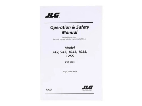 JLG Part # 31222323 | MANUAL,OPS_JLG TMH_PVC2305, EA