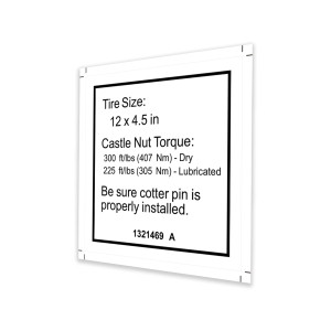 Genie Lift Part # 1321469GT - DECAL,LABEL,TIRE SPECS, GS-1932, EA