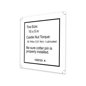 Genie Lift Part # 1322123GT - DECAL,LABEL,TIRE SPECS, GS-3246/4046, EA