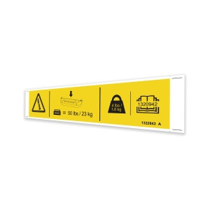 Genie Lift Part # 1322843GT - DECAL, DANGER, TOOL TRAY,SYMBOL, EA
