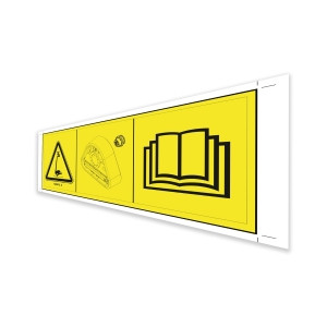 Genie Lift Part # 1323412GT - DECAL,LABEL,TIPOVER,TRAX,SYMB, EA