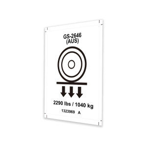 Genie Lift Part # 1323969GT - DECAL, LABEL, WHEEL LOAD, GS-2646 AUS, EA