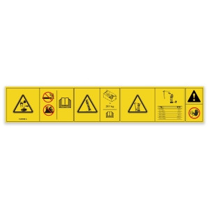 Genie Lift Part # 1325868GT - DECAL,LITHIUM BATTERY SAFETY,TIP OVER-BATTERY WEIGHT,COMPARTMENT ACCESS,ACE,GS4046, EA