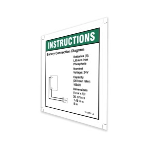 Genie Lift Part # 1327703GT - DECAL, INSTRUCT, BATTERY CONNECT, LITHIUM (ACE), EA