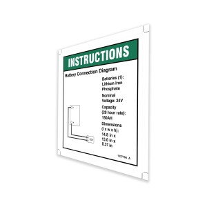 Genie Lift Part # 1327704GT - DECAL, INSTRUCT, BATTERY CONNECT, LITHIUM (ACE), EA