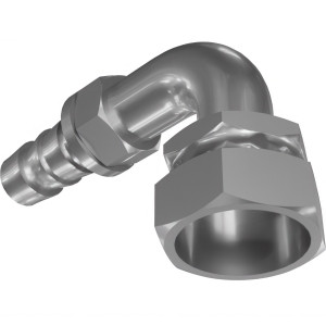 Genie Lift Part # 77703GT - HOSE END,BARB,FEM 90,ORFS,-8-8, EA