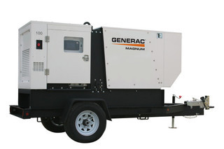Side profile of the Generac diesel design and portability features.