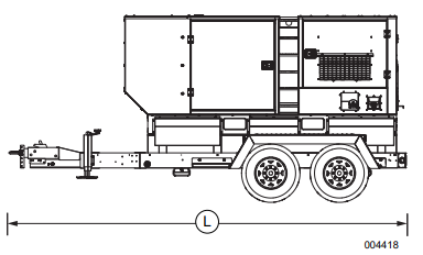 Rear view of the Generac MDG250DF4-STD3, focusing on the selective catalytic reduction (SCR) exhaust after-treatment components, which help reduce emissions and keep the generator eco-friendly.
