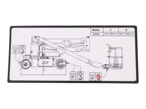 JLG Part # 1001285735 | DECAL,LIFT DIAGRAM, EA