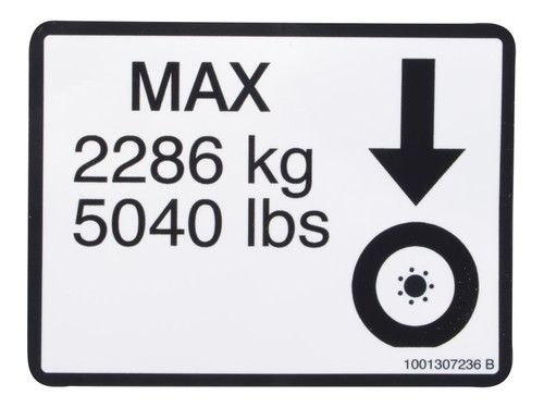 JLG Part # 1001307236 | DECAL,TIRE LOAD, EA