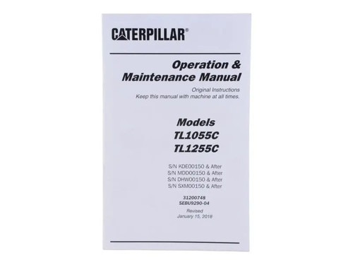 JLG Part # 31200748 - TL1055C TL1255C OP & M MANUAL, EA