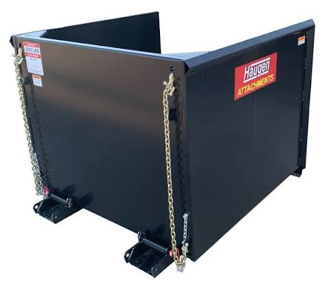 Haugen DH-150 - 1.50 Cubic Yard Telehandler Dump Hopper for Telehandlers & Forklifts