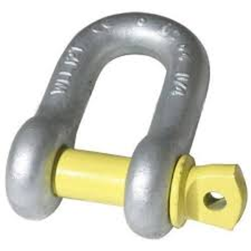 A side view of the Haugen 3TS Shackle, highlighting its robust design and compatibility with industrial jibs for heavy-duty lifting. A side view of the Haugen 3TS Shackle, highlighting its robust design and compatibility with industrial jibs for heavy-duty lifting.