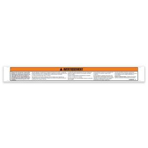 Genie Lift Part # 1296823FRGT | DECAL, WARNING, PIPE CRADLE, FRENCH, EA
