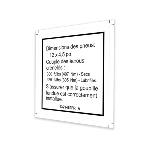 Genie Lift Part # 1321469FRGT | DECAL,LABEL,TIRE SPECS, GS-1932, EA