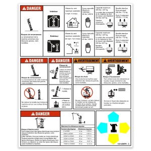 Genie Lift Part # 1321496FRGT | DECAL, DANGER/WARNING, WORD LABEL, GS1932/GS32, EA
