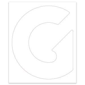 Genie Lift Part # 1334604GT | DECAL, COSMETIC, G, GTH-844, WHITE, 169 X 407 MM, EA