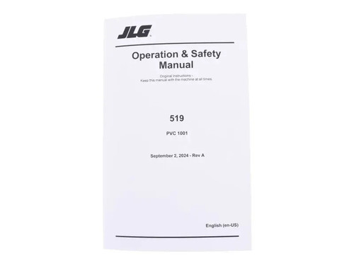 JLG Part # 3122243300 | MNL,OPS_519_EN_PVC1001, EA